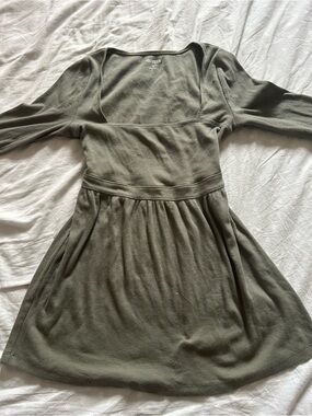 Hollister Olive green Scoop Neck Long Sleeve babydoll top